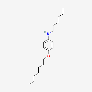 molecular formula C19H33NO B1391280 4-(Heptyloxy)-N-hexylaniline CAS No. 1040689-98-2