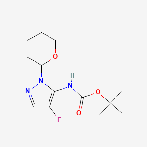 tert-butyl N-(4-fluoro-2-tetrahydropyran-2-yl-pyrazol-3-yl)carbamate