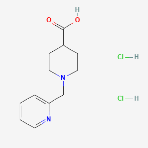 molecular formula C12H18Cl2N2O2 B1391283 1-(吡啶-2-基甲基)哌啶-4-羧酸二盐酸盐 CAS No. 1185304-49-7