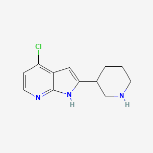 4-chloro-2-(piperidin-3-yl)-1H-pyrrolo[2,3-b]pyridine