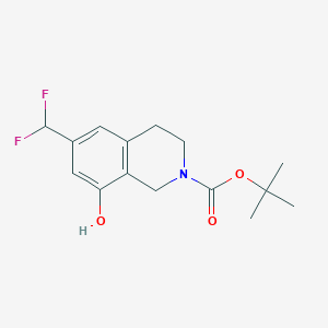 tert-Butyl 6-(difluoromethyl)-8-hydroxy-3,4-dihydroisoquinoline-2(1H)-carboxylate