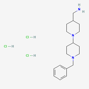 molecular formula C18H32Cl3N3 B1391287 [(1'-苄基-1,4'-联哌啶-4-基)甲基]胺三盐酸盐 CAS No. 1185295-95-7