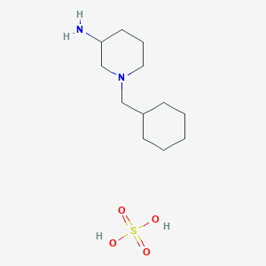 molecular formula C12H26N2O4S B1391290 1-(环己基甲基)哌啶-3-胺硫酸盐 CAS No. 1185296-19-8