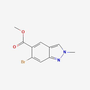 molecular formula C10H9BrN2O2 B13912900 Methyl 6-bromo-2-methyl-indazole-5-carboxylate 