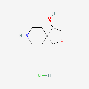 molecular formula C8H16ClNO2 B13912926 (4S)-2-oxa-8-azaspiro[4.5]decan-4-ol;hydrochloride 