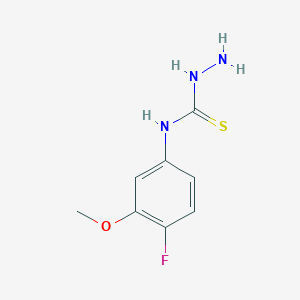 molecular formula C8H10FN3OS B13912939 4-(4-Fluoro-3-methoxyphenyl)thiosemicarbazide 