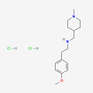 molecular formula C16H28Cl2N2O B1391294 [2-(4-Methoxyphenyl)ethyl][(1-methylpiperidin-4-yl)methyl]amine dihydrochloride CAS No. 1185299-54-0