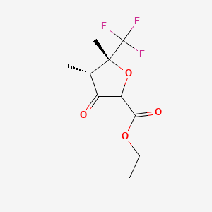 Ethyl cis-4,5-dimethyl-3-oxo-5-(trifluoromethyl)tetrahydrofuran-2-carboxylate