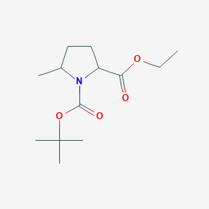 molecular formula C13H23NO4 B13912972 1-Tert-butyl 2-ethyl 5-methylpyrrolidine-1,2-dicarboxylate 