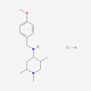 molecular formula C16H27ClN2O B1391300 盐酸(4-甲氧基-苄基)-(1,2,5-三甲基-哌啶-4-基)-胺 CAS No. 1217661-35-2