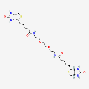 molecular formula C26H44N6O6S2 B13913005 N-[2-[2-[2-[5-[(3aR,4R,6aS)-2-oxo-1,3,3a,4,6,6a-hexahydrothieno[3,4-d]imidazol-4-yl]pentanoylamino]ethoxy]ethoxy]ethyl]-5-(2-oxo-1,3,3a,4,6,6a-hexahydrothieno[3,4-d]imidazol-4-yl)pentanamide 