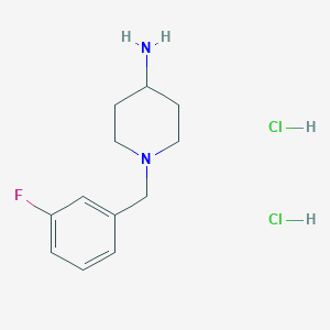 molecular formula C12H19Cl2FN2 B1391302 1-(3-氟苄基)-哌啶-4-胺二盐酸盐 CAS No. 1185296-53-0