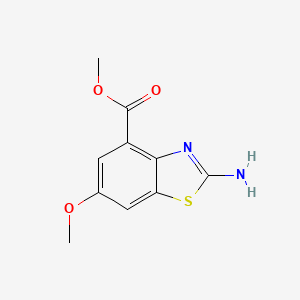 molecular formula C10H10N2O3S B13913029 Methyl 2-amino-6-methoxybenzo[d]thiazole-4-carboxylate 