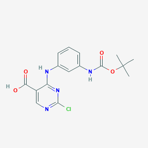 4-((3-((Tert-butoxycarbonyl)amino)phenyl)amino)-2-chloropyrimidine-5-carboxylic acid