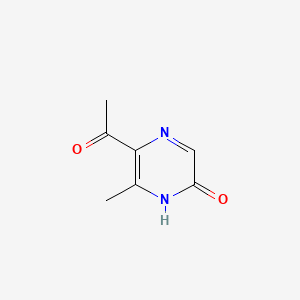 molecular formula C7H8N2O2 B13913048 1-(5-Hydroxy-3-methyl-pyrazin-2-YL)ethanone 