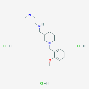 molecular formula C18H34Cl3N3O B1391306 N'-{[1-(2-甲氧基苄基)哌啶-3-基]甲基}-N,N-二甲基乙烷-1,2-二胺三盐酸盐 CAS No. 1185296-85-8