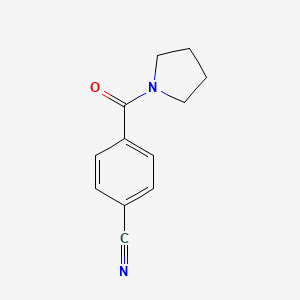 molecular formula C12H12N2O B13913067 4-(Pyrrolidine-1-carbonyl)benzonitrile 