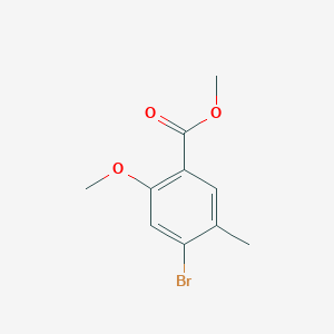 molecular formula C10H11BrO3 B13913086 Methyl 4-bromo-2-methoxy-5-methylbenzoate 