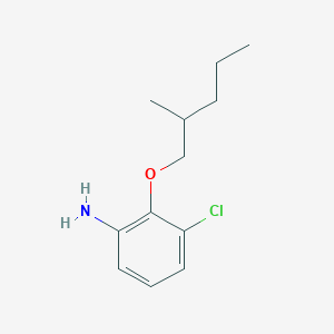 B1391310 3-Chloro-2-[(2-methylpentyl)oxy]aniline CAS No. 946682-27-5