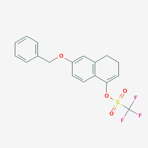 molecular formula C18H15F3O4S B13913108 6-(Benzyloxy)-3,4-dihydronaphthalen-1-yl trifluoromethanesulfonate 