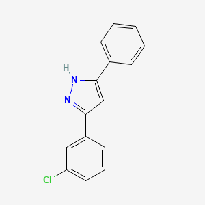 molecular formula C15H11ClN2 B13913111 3-(3-chlorophenyl)-5-phenyl-1H-pyrazole CAS No. 32664-22-5