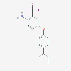 molecular formula C17H18F3NO B1391312 4-[4-(Sec-butyl)phenoxy]-2-(trifluoromethyl)-phenylamine CAS No. 946741-47-5