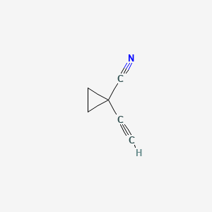 molecular formula C6H5N B13913179 1-Ethynylcyclopropane-1-carbonitrile 