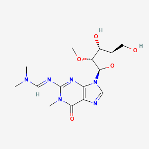 N'-[9-[(2R,3R,4R,5R)-4-hydroxy-5-(hydroxymethyl)-3-methoxyoxolan-2-yl]-1-methyl-6-oxopurin-2-yl]-N,N-dimethylmethanimidamide