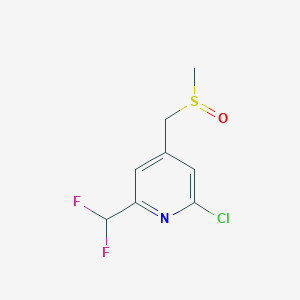 2-Chloro-6-(difluoromethyl)-4-[(methylsulfinyl)methyl]pyridine