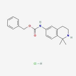 benzyl N-(1,1-dimethyl-3,4-dihydro-2H-isoquinolin-6-yl)carbamate;hydrochloride