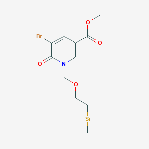 molecular formula C13H20BrNO4Si B13913213 Methyl 5-bromo-6-oxo-1-((2-(trimethylsilyl)ethoxy)methyl)-1,6-dihydropyridine-3-carboxylate 