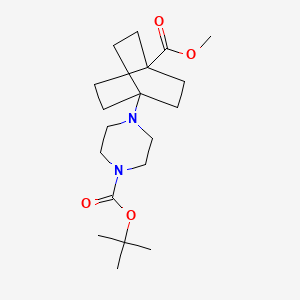 Tert-butyl 4-(4-methoxycarbonyl-1-bicyclo[2.2.2]octanyl)piperazine-1-carboxylate