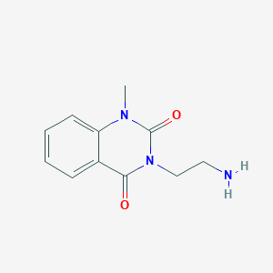 molecular formula C11H13N3O2 B13913269 3-(2-Aminoethyl)-1-methylquinazoline-2,4-dione 