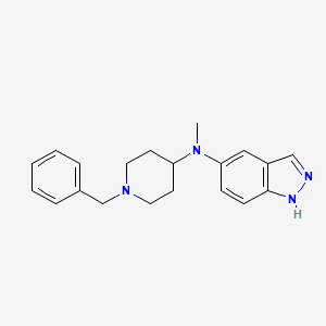 molecular formula C20H24N4 B13913273 N-Methyl-N-[1-(phenylmethyl)-4-piperidinyl]-1H-indazol-5-amine CAS No. 478827-06-4