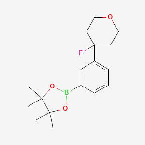 2-(3-(4-Fluoro-tetrahydro-2H-pyran-4-yl)phenyl)-4,4,5,5-tetramethyl-1,3,2-dioxaborolane