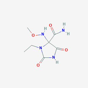 molecular formula C7H12N4O4 B1391329 3-乙基-4-(甲氧基氨基)-2,5-二氧代咪唑烷-4-甲酰胺 CAS No. 644972-61-2