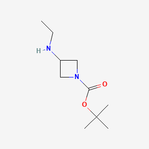 molecular formula C10H20N2O2 B1391330 叔丁基 3-(乙氨基)氮杂环丁烷-1-羧酸酯 CAS No. 454703-23-2
