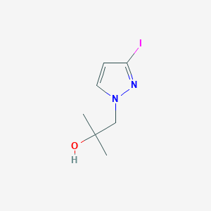 molecular formula C7H11IN2O B13913343 1-(3-Iodopyrazol-1-yl)-2-methyl-propan-2-ol 