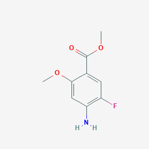 molecular formula C9H10FNO3 B1391335 甲基4-氨基-5-氟-2-甲氧基苯甲酸酯 CAS No. 617246-14-7
