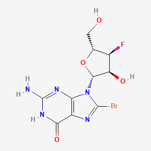 molecular formula C10H11BrFN5O4 B13913370 8-Bromo-3'-deoxy-3'-fluoroguanosine 