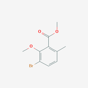 molecular formula C10H11BrO3 B13913395 Methyl 3-bromo-2-methoxy-6-methylbenzoate 