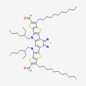 3,27-Bis(2-ethylhexyl)-8,22-di(undecyl)-6,10,15,20,24-pentathia-3,14,16,27-tetrazaoctacyclo[16.9.0.02,12.04,11.05,9.013,17.019,26.021,25]heptacosa-1(18),2(12),4(11),5(9),7,13,16,19(26),21(25),22-decaene-7,23-dicarbaldehyde