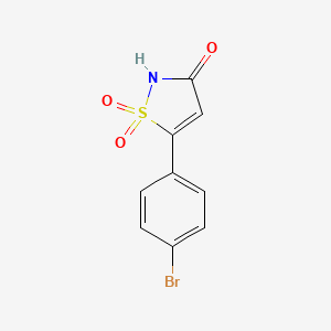 molecular formula C9H6BrNO3S B13913425 5-(4-Bromo-phenyl)-1,1-dioxo-1,2-dihydro-1l6-isothiazol-3-one 