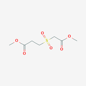 molecular formula C7H12O6S B13913436 Methyl 3-(2-methoxy-2-oxoethanesulfonyl)propanoate 