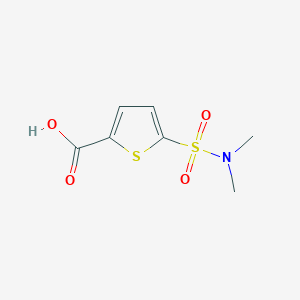 molecular formula C7H9NO4S2 B13913446 5-[(Dimethylamino)sulfonyl]-2-thiophenecarboxylic acid CAS No. 7311-36-6