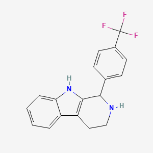 molecular formula C18H15F3N2 B13913454 1-[4-(trifluoromethyl)phenyl]-2,3,4,9-tetrahydro-1H-beta-carboline 