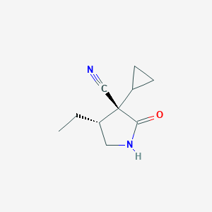 (3S,4R)-3-Cyclopropyl-4-ethyl-2-oxo-pyrrolidine-3-carbonitrile