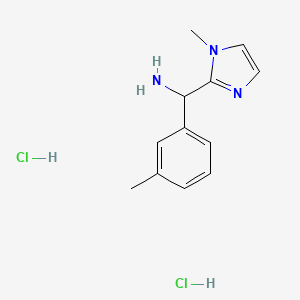molecular formula C12H17Cl2N3 B1391346 c-(1-甲基-1h-咪唑-2-基)-c-间甲苯基-甲胺二盐酸盐 CAS No. 1177309-41-9