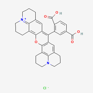 2-(3-Oxa-23-aza-9-azoniaheptacyclo[17.7.1.15,9.02,17.04,15.023,27.013,28]octacosa-1(27),2(17),4,9(28),13,15,18-heptaen-16-yl)terephthalic acid;chloride