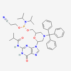 N-[9-[6-[[2-cyanoethoxy-[di(propan-2-yl)amino]phosphanyl]oxymethyl]-4-tritylmorpholin-2-yl]-6-oxo-1H-purin-2-yl]-2-methylpropanamide